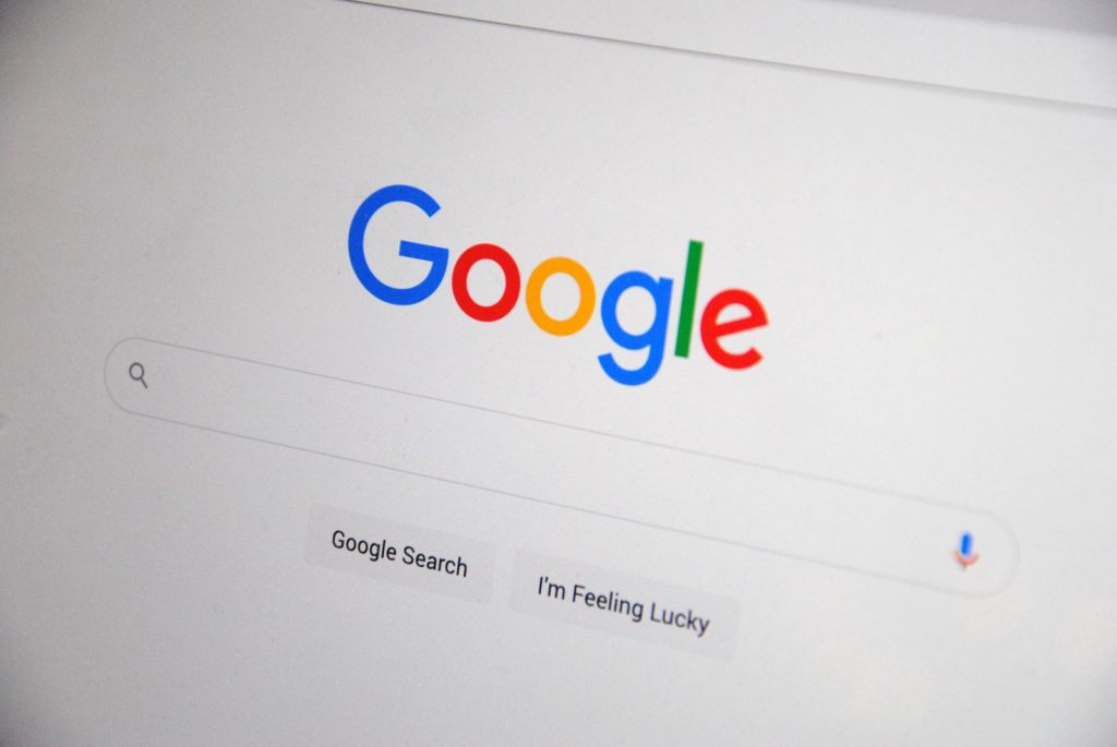 Pantalla mostrando el buscador de Google