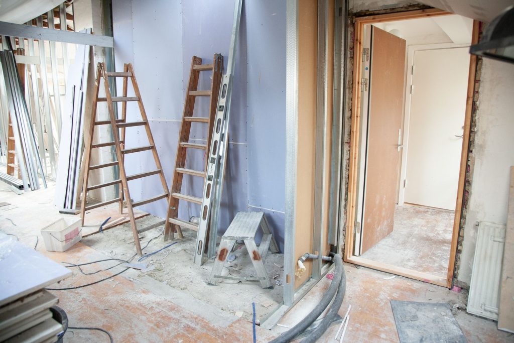 Vivienda en obras durante una reforma